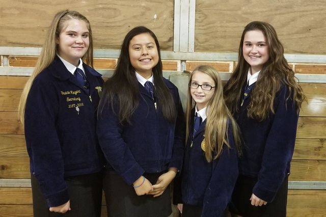 FCMS FFA Floricultrue Team Gracie Minyard, Keyry Moran, Savannah Hart and Gracie Amason